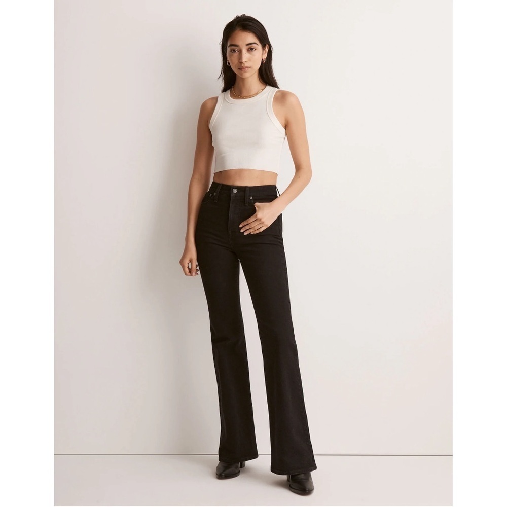 NEW Madewell The Perfect Vintage Flare Jean in Sherborn Wash Sz 24 Black